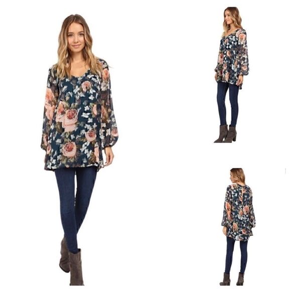 SMYM Donna Michelle Tunic Fall in Love Floral - Picture 1 of 10